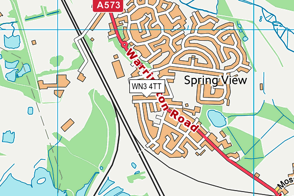 WN3 4TT map - OS VectorMap District (Ordnance Survey)