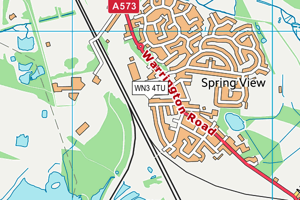 WN3 4TU map - OS VectorMap District (Ordnance Survey)