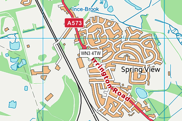 WN3 4TW map - OS VectorMap District (Ordnance Survey)