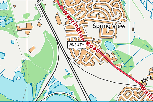 WN3 4TY map - OS VectorMap District (Ordnance Survey)