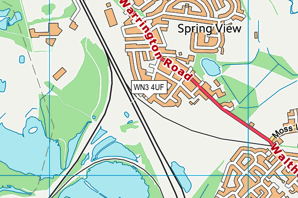 WN3 4UF map - OS VectorMap District (Ordnance Survey)