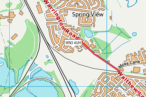 WN3 4UH map - OS VectorMap District (Ordnance Survey)