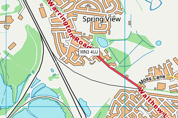 WN3 4UJ map - OS VectorMap District (Ordnance Survey)