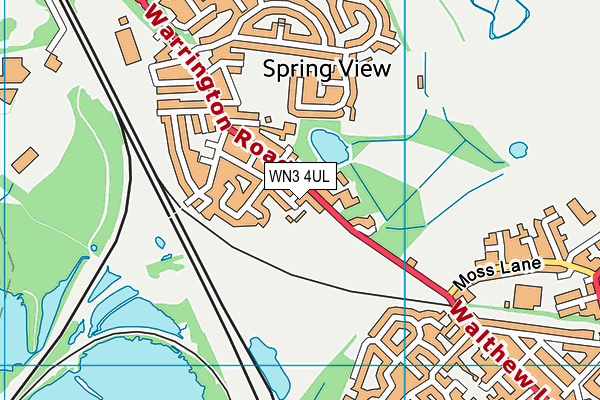 WN3 4UL map - OS VectorMap District (Ordnance Survey)