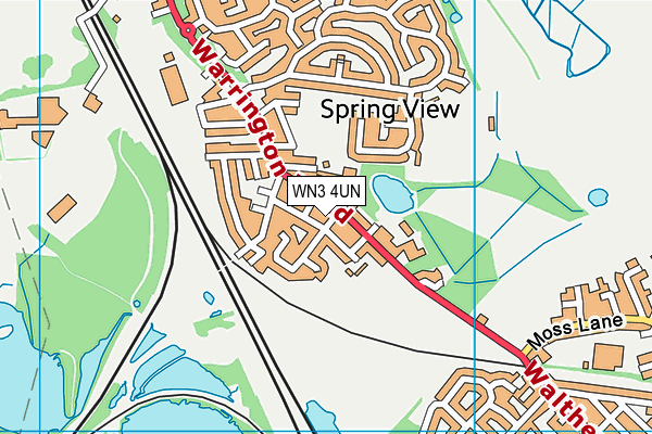 WN3 4UN map - OS VectorMap District (Ordnance Survey)