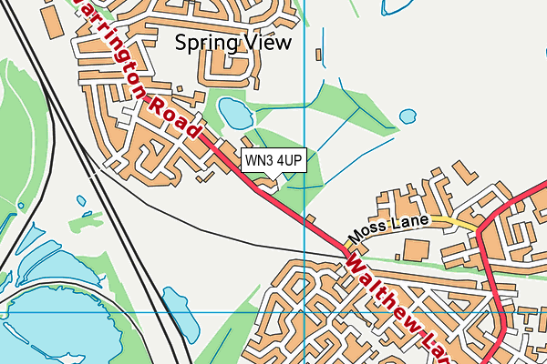 WN3 4UP map - OS VectorMap District (Ordnance Survey)