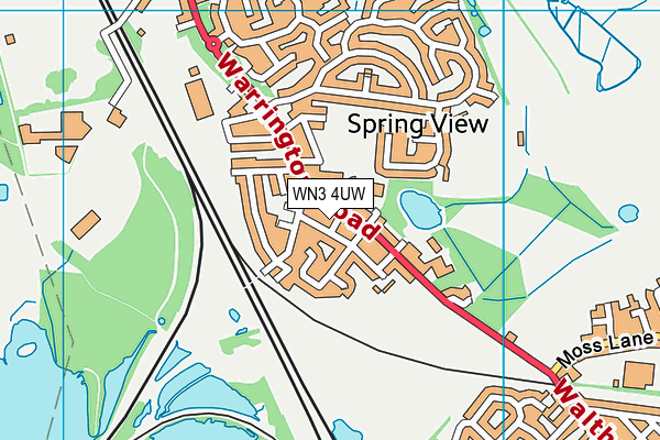 WN3 4UW map - OS VectorMap District (Ordnance Survey)