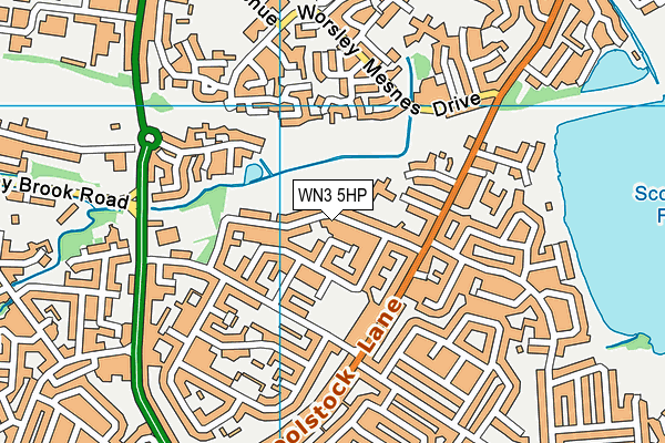 WN3 5HP map - OS VectorMap District (Ordnance Survey)