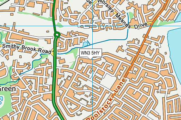 WN3 5HY map - OS VectorMap District (Ordnance Survey)