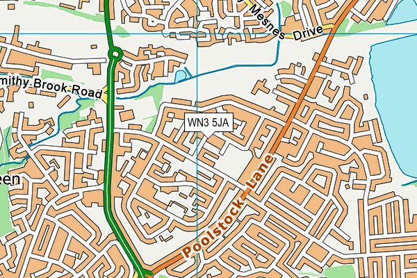 WN3 5JA map - OS VectorMap District (Ordnance Survey)