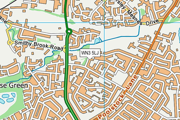 WN3 5LJ map - OS VectorMap District (Ordnance Survey)