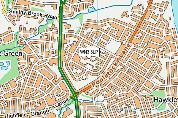 WN3 5LP map - OS VectorMap District (Ordnance Survey)