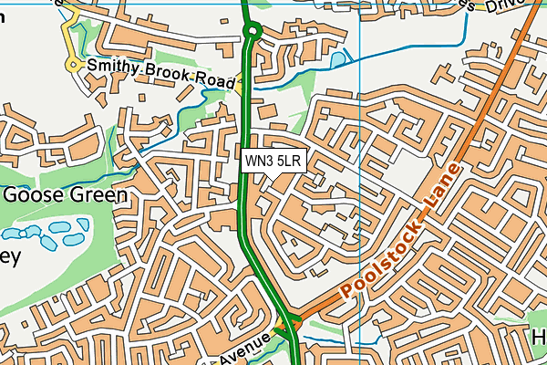 WN3 5LR map - OS VectorMap District (Ordnance Survey)