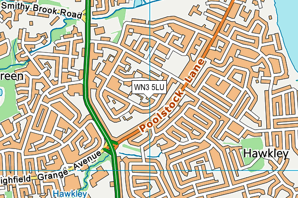 WN3 5LU map - OS VectorMap District (Ordnance Survey)