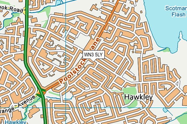 WN3 5LY map - OS VectorMap District (Ordnance Survey)