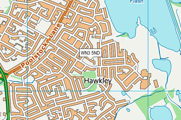 WN3 5ND map - OS VectorMap District (Ordnance Survey)