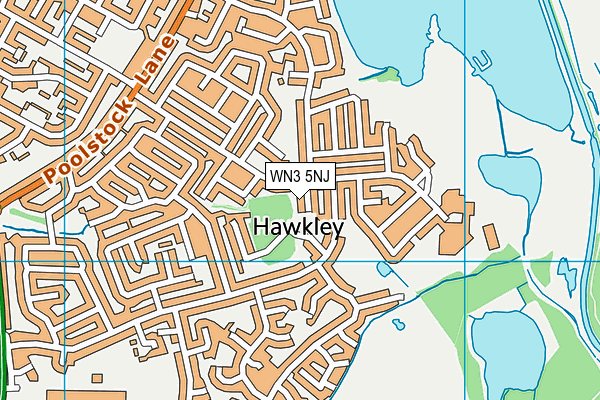 WN3 5NJ map - OS VectorMap District (Ordnance Survey)