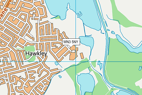 Hawkley Hall High School map (WN3 5NY) - OS VectorMap District (Ordnance Survey)