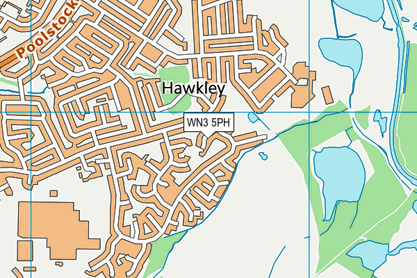 WN3 5PH map - OS VectorMap District (Ordnance Survey)