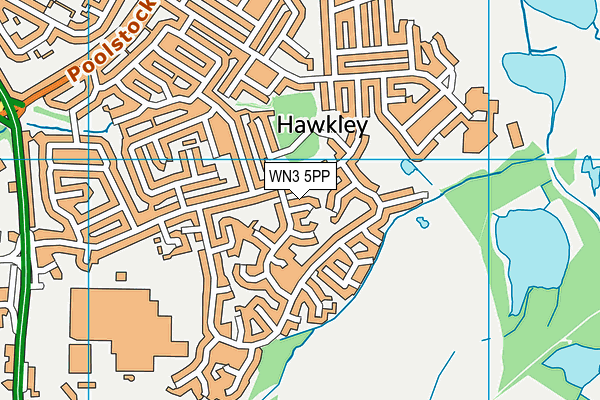 WN3 5PP map - OS VectorMap District (Ordnance Survey)