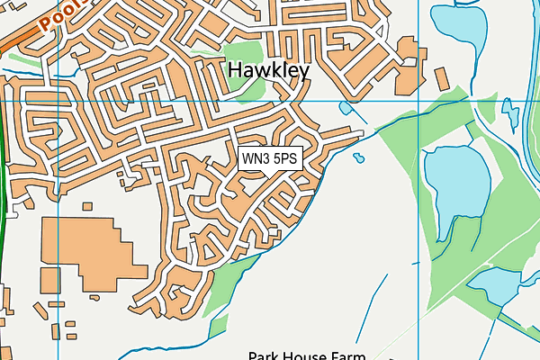 WN3 5PS map - OS VectorMap District (Ordnance Survey)