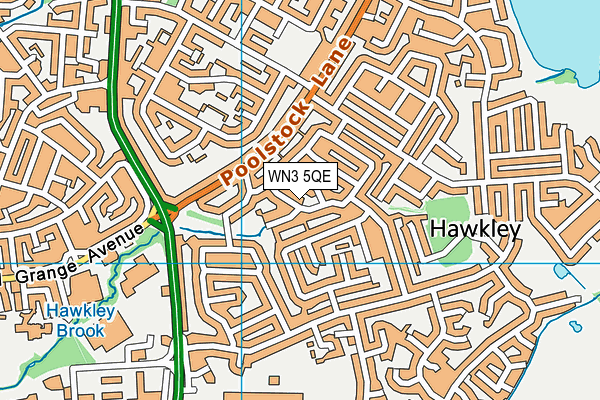WN3 5QE map - OS VectorMap District (Ordnance Survey)