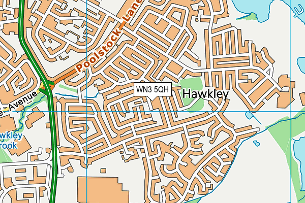 WN3 5QH map - OS VectorMap District (Ordnance Survey)