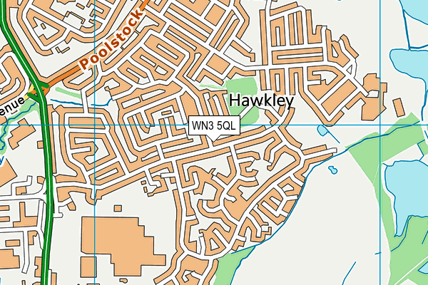 WN3 5QL map - OS VectorMap District (Ordnance Survey)