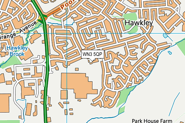 WN3 5QP map - OS VectorMap District (Ordnance Survey)