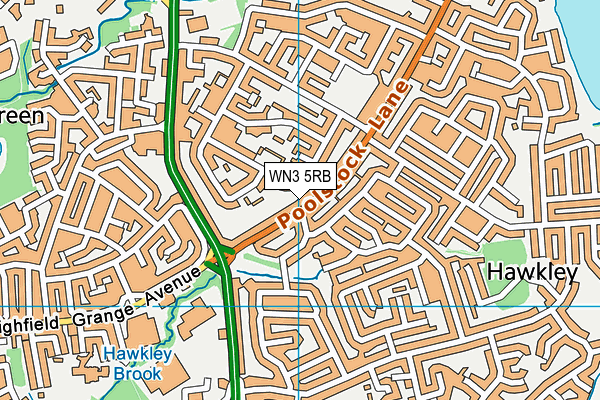 WN3 5RB map - OS VectorMap District (Ordnance Survey)