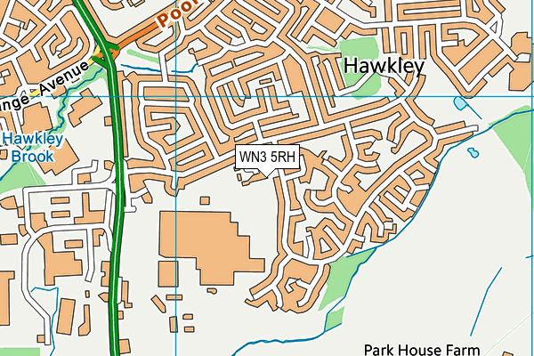 WN3 5RH map - OS VectorMap District (Ordnance Survey)