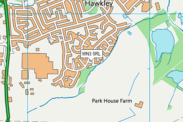 WN3 5RL map - OS VectorMap District (Ordnance Survey)