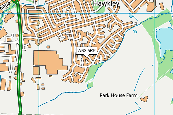 WN3 5RP map - OS VectorMap District (Ordnance Survey)