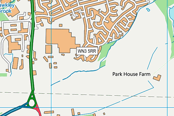 WN3 5RR map - OS VectorMap District (Ordnance Survey)