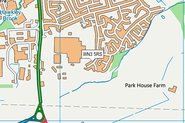 WN3 5RS map - OS VectorMap District (Ordnance Survey)