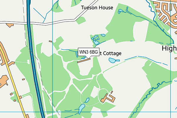 Winstanley Park Cricket Club map (WN3 6BG) - OS VectorMap District (Ordnance Survey)