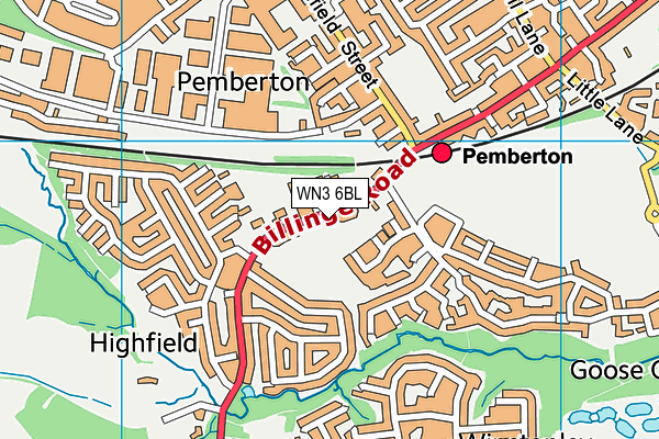 Highfield St. Matthews Primary School map (WN3 6BL) - OS VectorMap District (Ordnance Survey)