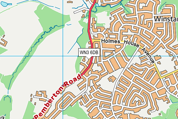 WN3 6DB map - OS VectorMap District (Ordnance Survey)