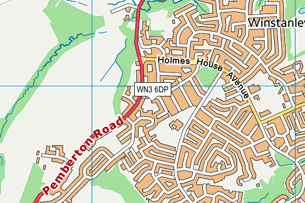 WN3 6DP map - OS VectorMap District (Ordnance Survey)