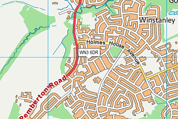 WN3 6DR map - OS VectorMap District (Ordnance Survey)