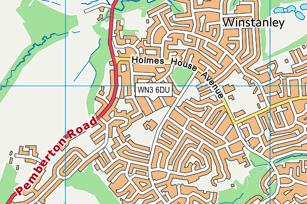 WN3 6DU map - OS VectorMap District (Ordnance Survey)