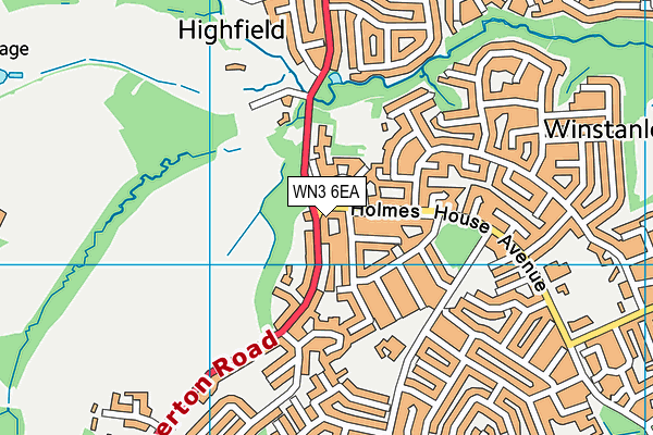 WN3 6EA map - OS VectorMap District (Ordnance Survey)