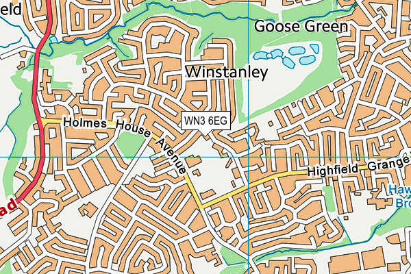 WN3 6EG map - OS VectorMap District (Ordnance Survey)