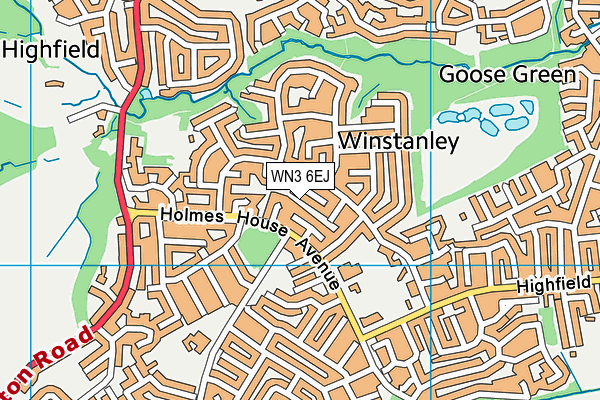 WN3 6EJ map - OS VectorMap District (Ordnance Survey)