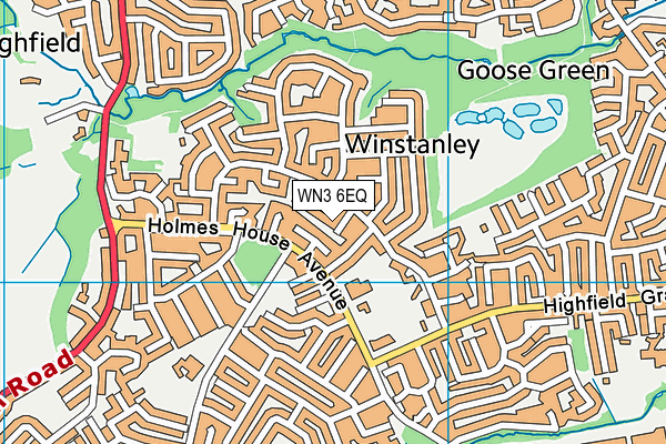 WN3 6EQ map - OS VectorMap District (Ordnance Survey)