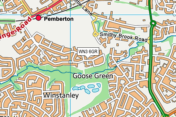 WN3 6GR map - OS VectorMap District (Ordnance Survey)