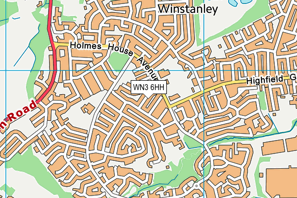 WN3 6HH map - OS VectorMap District (Ordnance Survey)