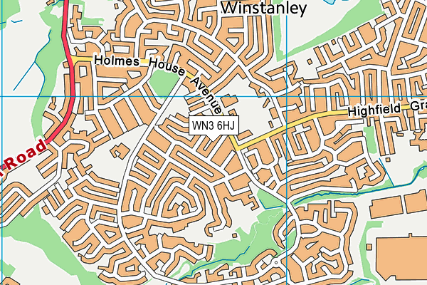 WN3 6HJ map - OS VectorMap District (Ordnance Survey)