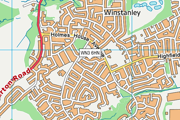 WN3 6HN map - OS VectorMap District (Ordnance Survey)