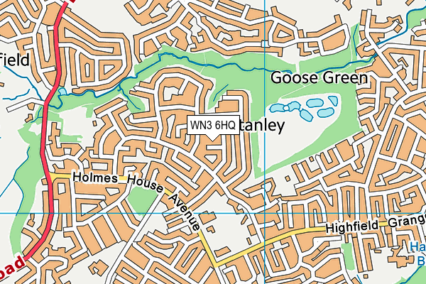 WN3 6HQ map - OS VectorMap District (Ordnance Survey)